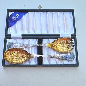 Vintage William Adam's Mid-Century 1930 Georgian Style 2 Piece Serving Utensils